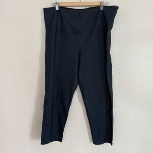 Athena Marie Woman Pull On Stretch Elastic Waist Blue Cropped Pants Size 3X